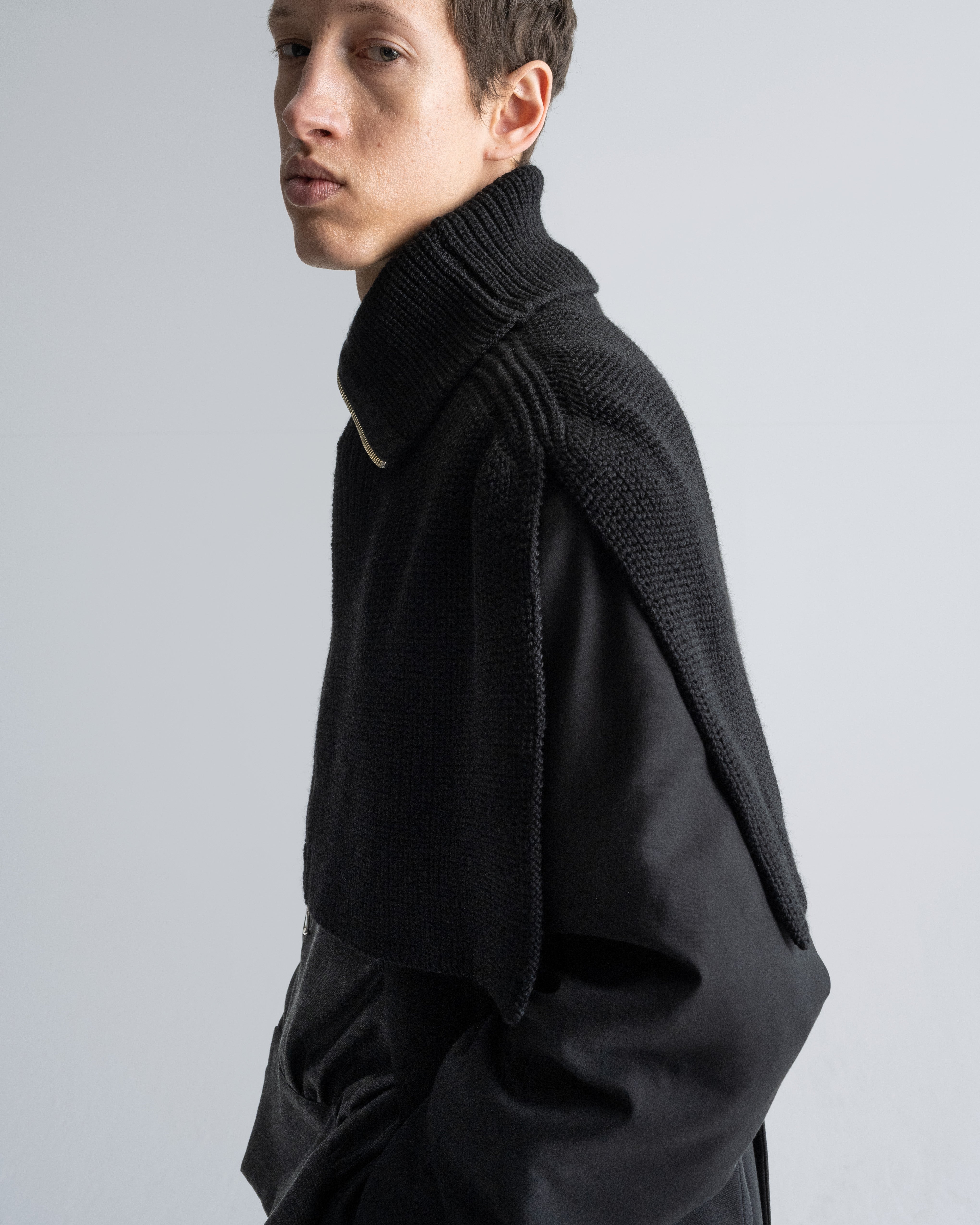 FANNY TURTLE KNIT black · merino wool · Size OneSize