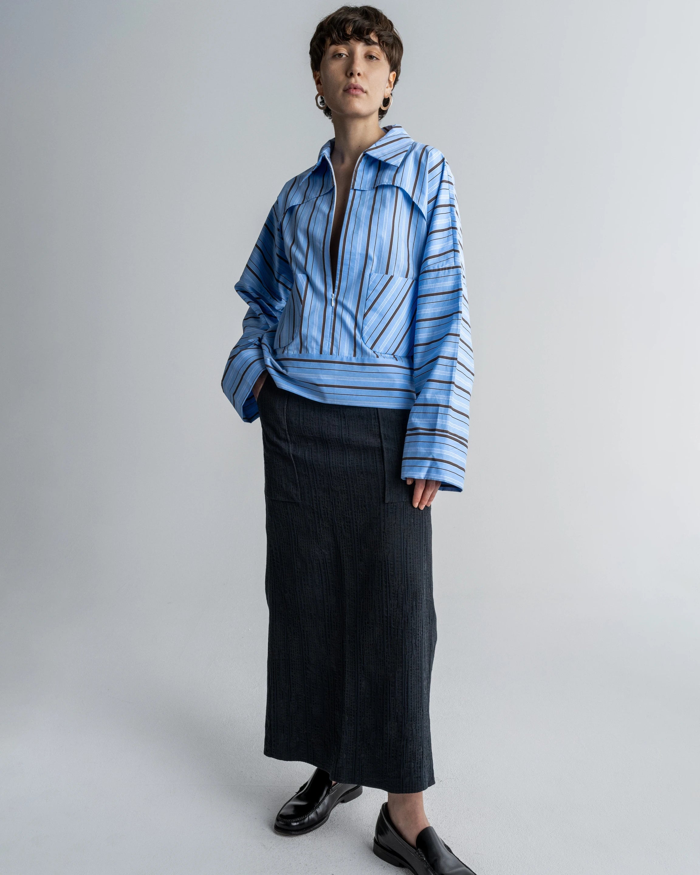 DRAPED MIDI SKIRT