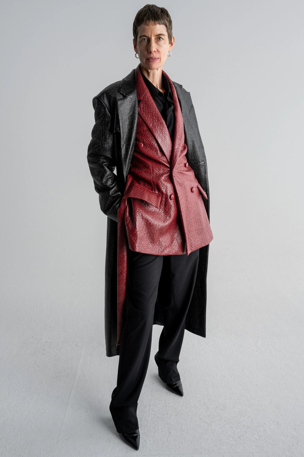 DOUBLE BREASTED BLAZER - WILLIAM FAN