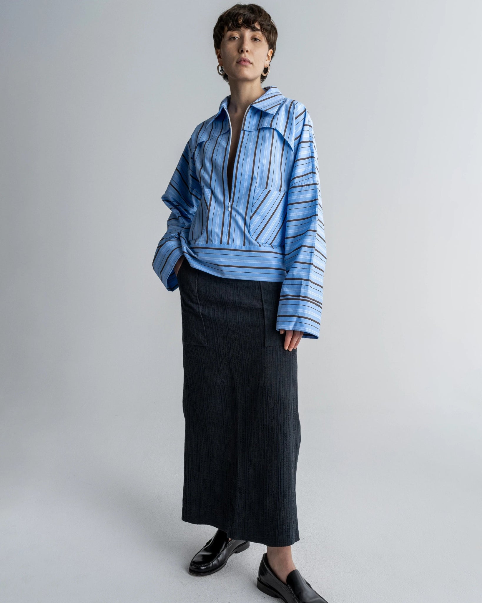DRAPED MIDI SKIRT - WILLIAM FAN