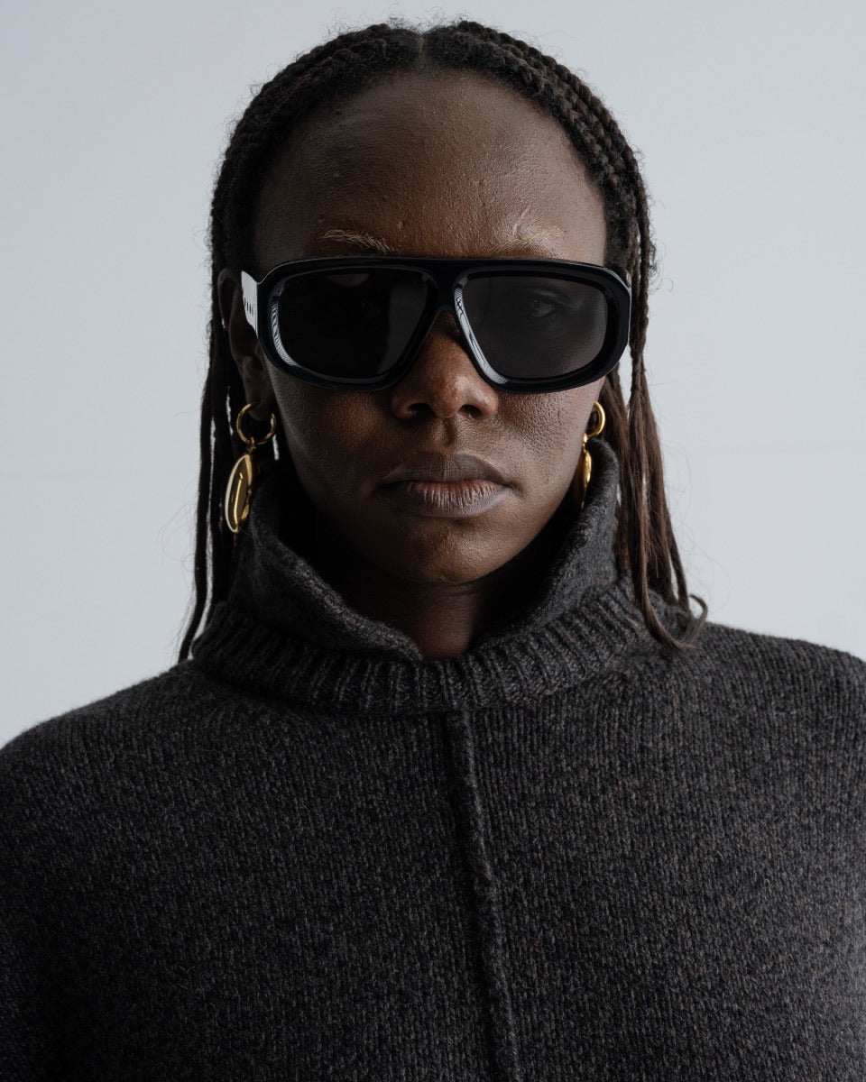 Halston Glasses - Black Acetate