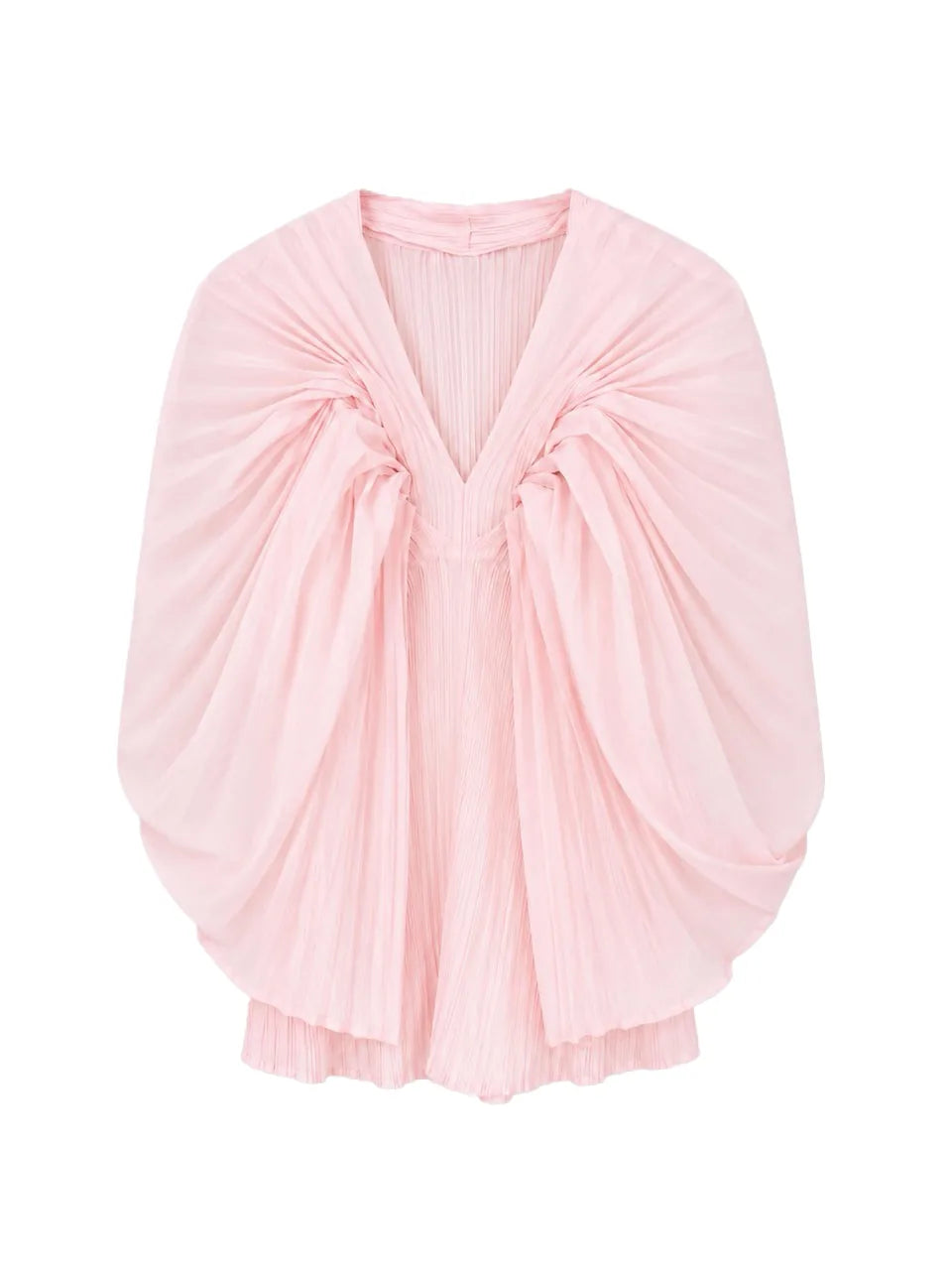 SS27 rose pleated blouse